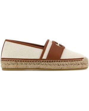 Gucci Interlocking G Canvas & Leather Espadrille - Natural