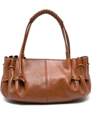 Hereu Geraffte Arta Schultertasche - Braun