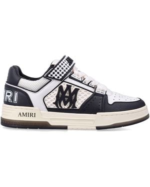 Amiri Perforated Sneakers With Logo Appliqué And Touch-Strap Fastening - Black