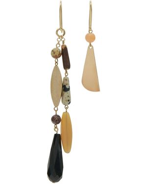 Isabel Marant Asymmetric Mahi Earrings - White