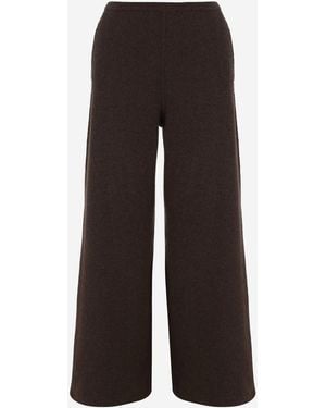 Bruno Manetti Wool And Cashmere Trousers - Black