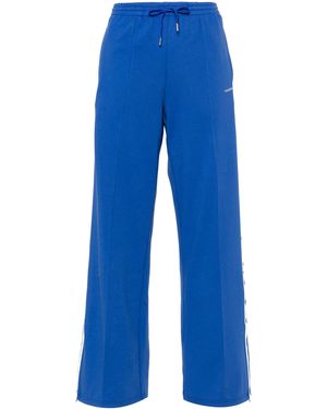 P.A.R.O.S.H. Logo Geborduurde Rechte Broek - Blauw