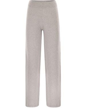 Peserico Wool And Cashmere Pants With Lurex - Gray