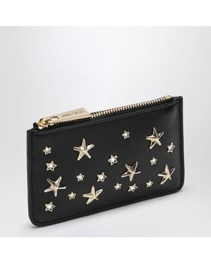 Jimmy Choo Zip Coin Purse With Stars - Black