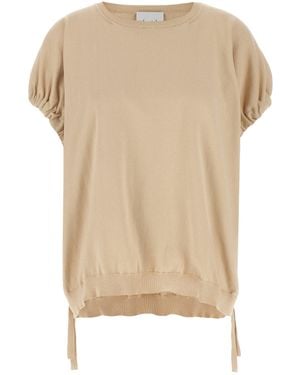 Nude Knitted T Shirt - Natural