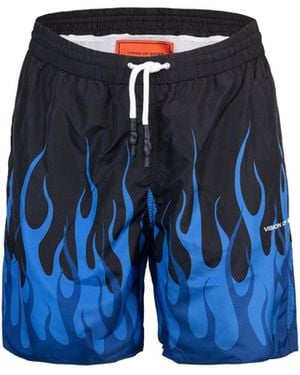 Vision Of Super Visione Di Super Costume Doppia Fiamma Blu