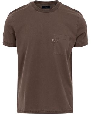 Fay T Shirts And Polos - Brown
