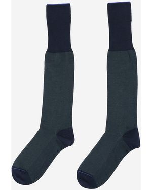 ANT45 Organic Filoscozia Cotton Socks - Blue