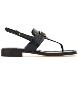 Ferragamo Clogs Mit Gancini-Schnalle - Schwarz