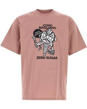 Magliano Dark Cotton T Shirt - Pink