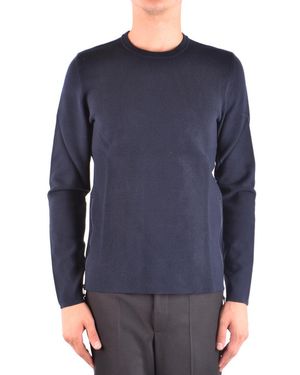 Michael Kors Ribbed Sweater With Contrast Elbow Patches - Blau