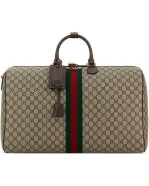 Gucci Gg Canvas Large Savoy Travel Bag - Brown