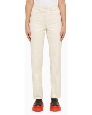 Sunnei Regular Cream Cotton Jeans - Natural