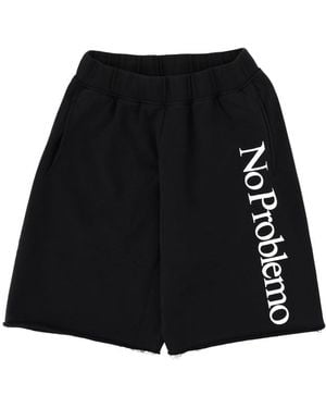 No Problemo Shorts Con Logo - Black