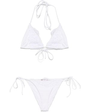 Ermanno Scervino Triangle Bikini Set - White