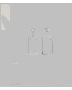 Maison Margiela Elegant Mini Brass And Plastic Ear Cuffs - White
