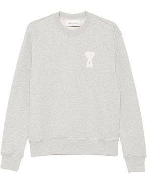 Ami Paris Ami De Coeur Cotton Sweatshirt - White