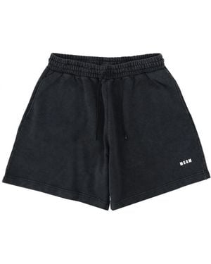 MSGM Cotton Shorts - Black