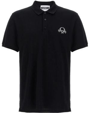 Moschino Poloshirt mit Logo - Schwarz