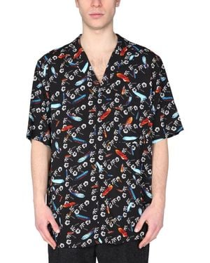 Marcelo Burlon Hawaii" Shirt - Black