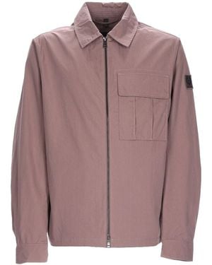 Belstaff Solid Shirt Collar Jacket - Pink