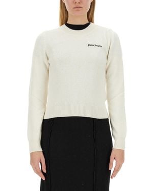 Palm Angels Jersey With Logo - White