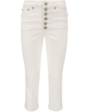 Dondup Koons Loose Fit Fleece Pants - White
