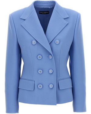 Dolce & Gabbana Double Breasted Blazer - Blau