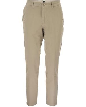 BOSS Slim Fit Stretch Cotton Chino Trousers - Natural
