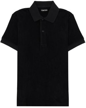 Tom Ford Shirt Collar Polo - Black