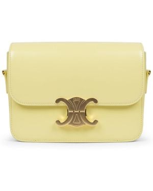 Celine Shoulder Bag Teen Triomphe Leather - Yellow