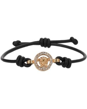 Versace Logo Bracelet - Black