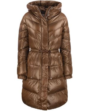 Woolrich Aliquippa Lodge Long Nylon Down Giacca - Marrone