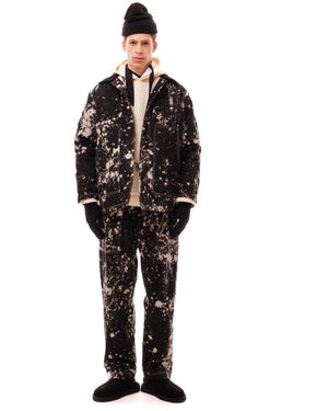 LC23 Chaqueta de trabajo de lienzo sucio - Negro
