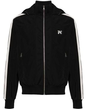 Palm Angels Pa-monogram Hooded Jacket - Black