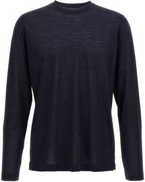 Zanone Leichtes Woll -T -Shirt - Blau
