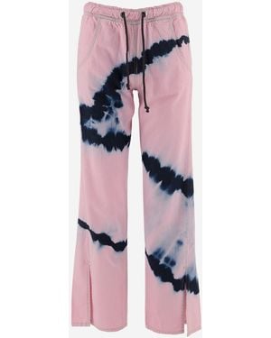DON'T @ ME – Baumwolljeans mit Batikmuster - Pink