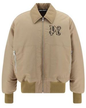 Palm Angels P Ed Bomber Jacke - Natur