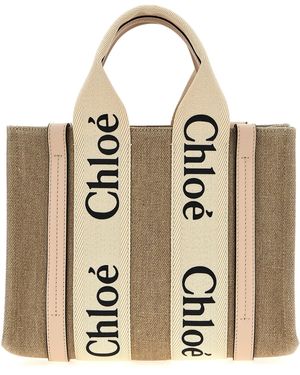 Chloé Woody Borse A Mano Rosa-Donna - Neutro