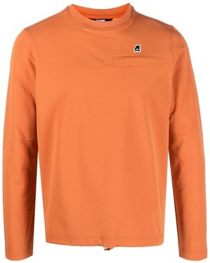 K-Way Logo Crewneck Sweatshirt - Orange