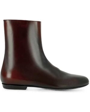 Dries Van Noten Leather Sock Boots - Brown