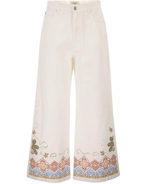 Weekend by Maxmara Pantalón Bull de algodón Wkdadunco - Blanco