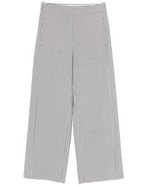Via Masini 80 Cotton Blend Trousers - Grey