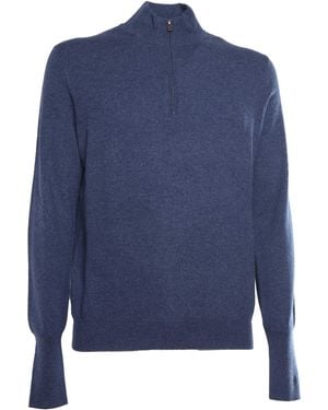 Ballantyne Half Zip Pullover - Blue