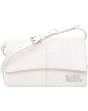 KARL LAGERFELD Kore Damens Umhängetasche Polyurethan Weiß/Gebrochenes Weiß