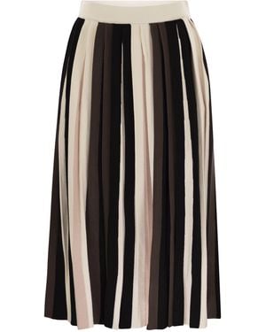 Weekend by Maxmara Weekend Max Mara Pleiadi Pleated Viscose Skirt - Black