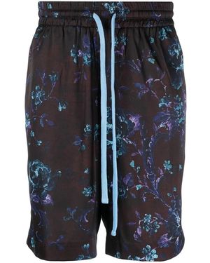 ih nom uh nit Roses Stampa Pantaloncini - Blu