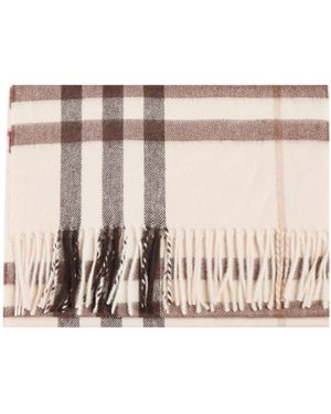Burberry Cachemere Check Buff en piedra - Neutro