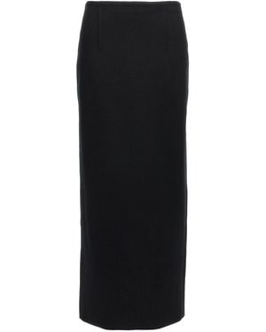 AURALEE Double Face Knit Skirt - Black