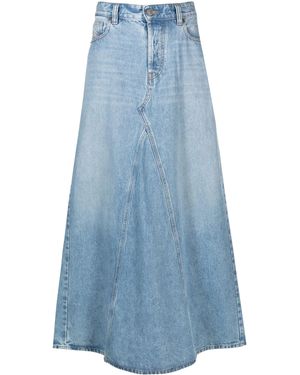 DIESEL De-Pago Denim Maxi-Rok - Blauw